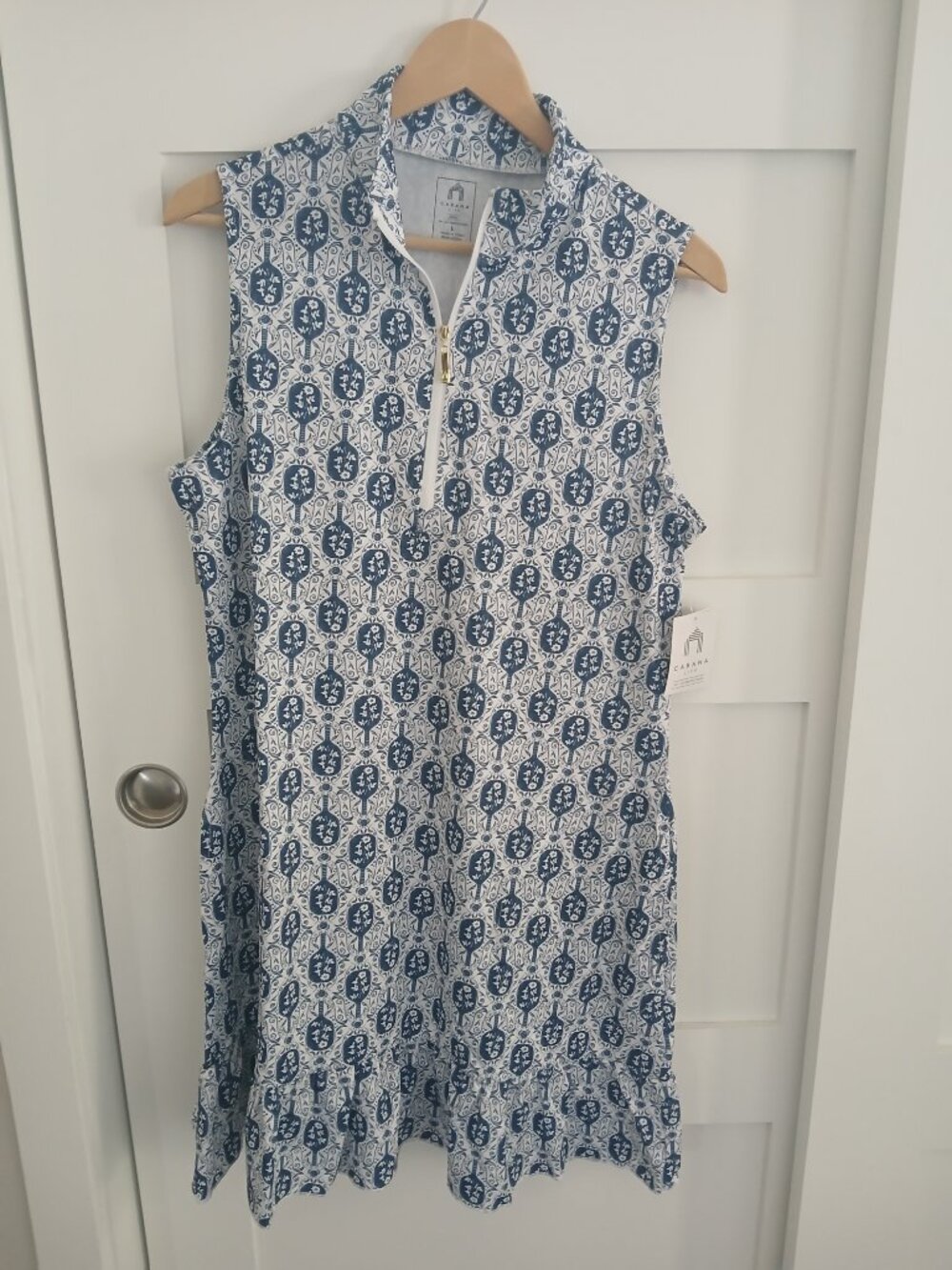 CABANA LIFE Upf 50 Pickleball Sleeveless Ruffle Mini Dress